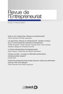 Revue de l'entrepreneuriat 2017/1