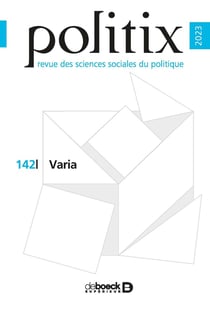 Politix n° 142 - Varia
