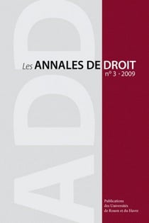 Les Les Annales de droit, n° 3/2009