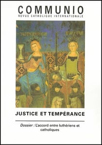 REVUE COMMUNIO n.151 : justice et tempérance