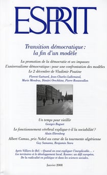 Esprit : transition démocratique : la fin d'un modèle