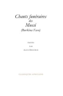 Chants funéraires des mossi (burkina faso)