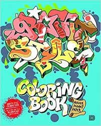 Graffiti style coloring book