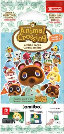 Paquet de 3 cartes Animal Crossing - Série 5 (1 carte spéciale + 2 standard)