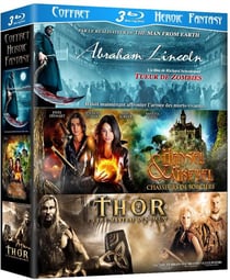 Coffret Heroic Fantasy : Abraham Lincoln, tueur de zombies + Hansel et Gretel : Chasseurs de sorciers + Thor et le marteau des Dieux