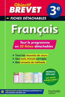 Objectif brevet - français - 3ème - fiches détachables