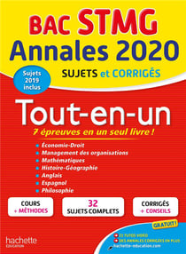 Annales bac - sujets et corrigés - bac stmg - tout-en-un (édition 2020)