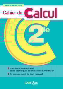 Mathématiques - 2de - cahier de calcul élève (édition 2020)