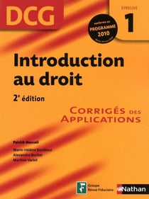 Introduction au droit - épreuve 1 - corrigés (édition 2010)