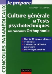 Je prépare - culture générale et tests psychotechniques au concours orthophonie