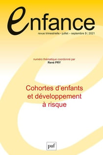 Revue enfance n.3 : cohortes d'enfants et développement à rique (édition 2021)