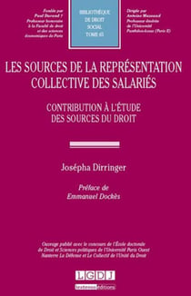 Les sources de la représentation collective des salariés - contribution à l'étude du droit