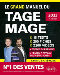 Le grand manuel du TAGE MAGE n°1 des ventes :16 tests blancs + 200 fiches de cours (édition 2023)