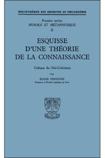 Esquisse d'une theorie de la connaissance