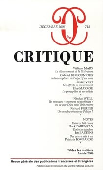 Revue Critique n.715