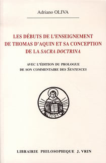 Les débuts de l'enseignement de thomas d'aquin et sa conception de la sacra doctrina