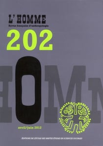 Revue l'homme n.202 - avril/juin 2012