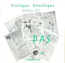 Critique génétique - cahier t.1