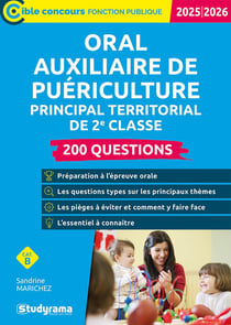 Oral auxiliaire de puériculture principal territorial de 2e classe (édition 2025/2026)