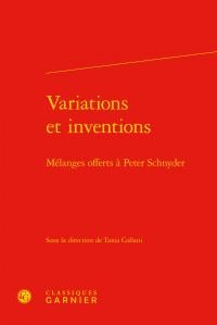 Variations et inventions - mélanges offerts à Peter Schnyder