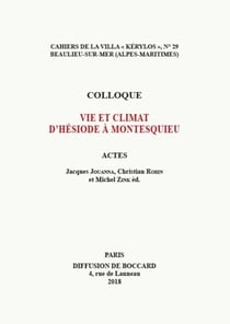 Vie et climat d'hesiode a montesquieu