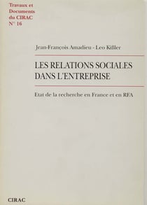 Les relations sociales dans l'entreprise - état de la recherche en france et en rfa