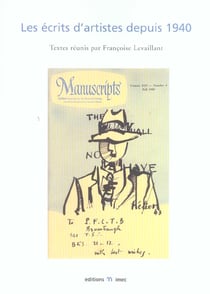 Les ecrits d'artistes depuis 1940