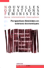 REVUE NOUVELLES QUESTIONS FEMINISTES n.26/2 : perspectives féministes en sciences économiques