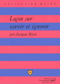 Leçon sur savoir et ignorer