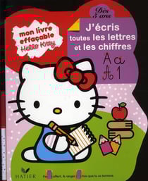 Hello kitty - mon livre effaçable - j'écris toutes les lettres et les chiffres