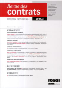 Revue des contrats n.3 : 2014