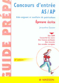 Concours d'entree as-ap - epreuve ecrite - 6e edition