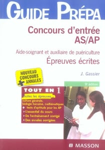 Concours d'entrée as/ap - épreuves écrites