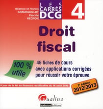 DCG 4 - droit fiscal 2012-2013 (3e édition)