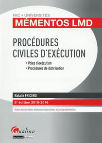 Mementos Lmd : Procedures Civiles D'Execution