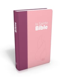 Bible Segond NEG compacte couverture souple, toile duo rose praline / violet fruits des bois en toile