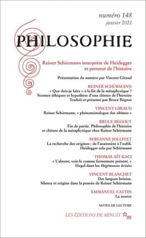 Revue Philosophie n.148 : Reiner Schürmann, interprète de Heidegger et penseur de l'histoire