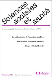 Revue sciences sociales et sante n.34 - n.4 - décembre 2016