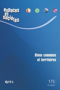 Revue espaces et sociétés n.175 : biens communs et territoires
