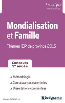 Mondialisation et famille - thèmes IEP province 2015