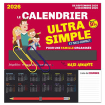 Frigobloc : Le calendrier Ultra Simple et maxi-compact pour une famille organisée (édition 2026)
