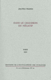 Dans le chaudron du négatif