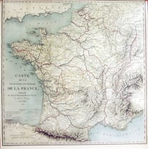 France - 1820 - voies navigables