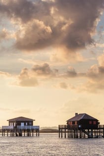 AFFICHE ARCACHON N° 5 - CABANES TCHANQUÉES