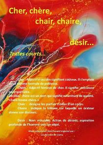 Cher, chère, chair, chaire, désir...