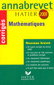 Annabrevet 2001 mathematiques corriges