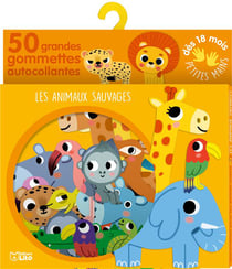 Gommettes pour les petites mains - les animaux sauvages - 50 grandes gommettes autocollantes