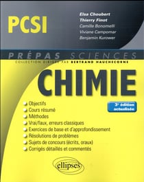 Prépas sciences - chimie - pcsi (3e édition)