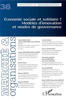 Revue Marché et organisations n.36 : économie sociale et solidaire ? modèles d'innovation et modes de gouvernance