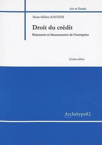 Droit du crédit - paiements et financements de l'entreprise